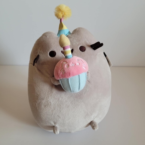 Pusheen Birthday Cupcake Plush with Birthday Hat NWT 11" - Picture 1 of 5